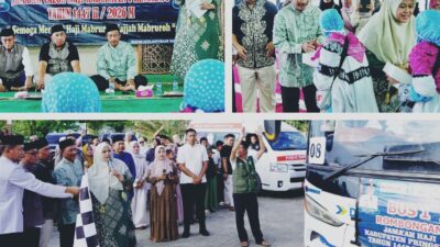Wabup Pringsewu Umi Laila Lepas 27 Jamaah Calon Haji Kloter 31