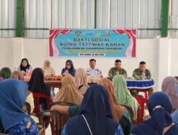 BAKTI SOSIAL KODIM 0427/WAY KANAN GELAR PELAYANAN KB DI KAMPUNG SUKABUMI