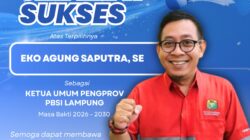 Musprov PBSI Lampung  2026,Sukses Memilih Eko Agung Saputra Secara Aklamasi