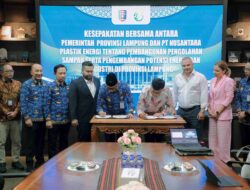 Gubernur Rahmad Mirzani Djausal Resmi Teken MoU Pembangunan Pengolahan Sampah dan Energi Industri Lampung