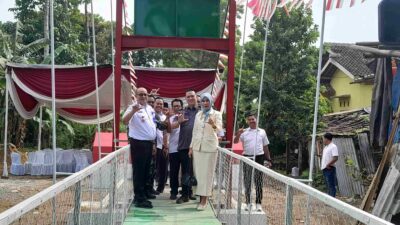 Jembatan Perintis Garuda di Desa Sukaraja Sepanjang 35 Meter Rampung Dibangun