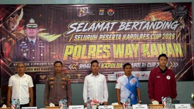 Ketua KONI Way Kanan Indra Septa Purnama Menghadiri Pembukaan Turnamen olahraga E  sport Kapolres Cup