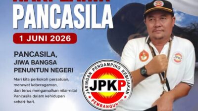Ketua DPW JPKP Provinsi Lampung Juliansyah Lubis Ucapkan Selamat Hari Lahir Pancasila 1 Juni 2026