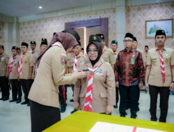 Wagub Jihan Nurlela Lantik Bupati Mesuji Elfianah sebagai Ketua Mabicab Gerakan Pramuka Kabupaten Mesuji masa bakti 2025–2030
