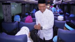 Bupati Pringsewu Sambut Kedatangan Jamaah Haji Kabupaten Pringsewu