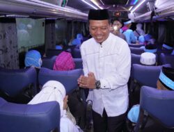 Bupati Pringsewu Sambut Kedatangan Jamaah Haji Kabupaten Pringsewu