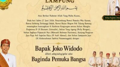 Memberi Atau Menolak untuk Gelar Jokowi,Gepak Lampung Kembali kemasyarakat Apakah ” Menerima atau Menolak”