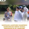 Kapolda Lampung Monitoring Pengamanan Kunjungan Kerja Wapres RI ke Lampung Timur.