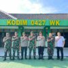 DANDIM 0427/WAY KANAN TERIMA SILAHTURAHMI  KAPOLRES WAY KANAN, TEGUHKAN SOLIDITAS TNI–POLRI