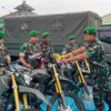 DANDIM 0427/WAY KANAN, SERAHKAN KENDARAAN DINAS TRUK MITSUBISHI CANTER DAN MOTOR CRF UNTUK TINGKATKAN KESIAPAN OPERASIONAL