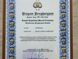 IWO  , Apresiasi Penghargaan Polda lampung, IWO LAMPUNG Kawal Polri Tetap Presisi  dan Profesional.