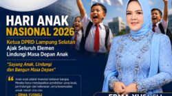 ketua DPRD Lampung Selatan Ajak Wujudkan Generasi Sehat dan Prestasi di Peringatan Hari Anak nasional 2026.