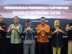 Bangun Kepercayaan masyarakat, Pemprov Lampung Kukuhkan Penggerak Partisipasi Sensus Ekonomi 2026.