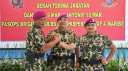 Danbrigif 4 Mar/BS Pimpin Sertijab Empat Jabatan Strategis di Lingkungan Brigif 4 Mar/BS*