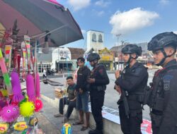 Jaga Kondusivitas Wilayah, Detasemen Gegana Satbrimobda Lampung Gelar Patroli Dialogis