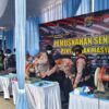 Satuan Brimob Polda Lampung  Amankan Pemusnahan  Ratusan Senjata Api Rakitan dan Amunisi Serahan Masyarakat