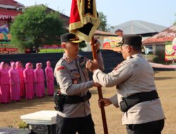 Pisah Sambut Kapolres Way Kanan Berlangsung Khidmat, Tunggul Wira Bhakti Ramik Ragom Resmi Beralih