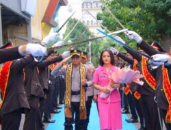 Pedang Pora Sambut Kombes Herbin Sianipar, Babak Baru Kepemimpinan di Polresta Bandar Lampung gantikan Alfret.