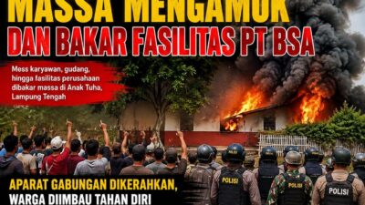 Aparat Gabungan Dikerahkan, Warga Diimbau Tahan Diri ,Lampung Tengah Memanas