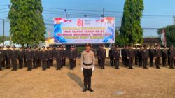 Polres Way Kanan Gelar Upacara Peringati HUT Ke – 8I Kemerdekaan Republik Indonesia