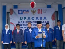 Dewan Pimpinan Wilayah (DPW) Partai Amanat Nasional (PAN) Provinsi Lampung menggelar upacara bendera memperingati Hari Ulang Tahun (HUT) ke-81