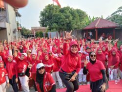 Semarak peringatan HUT ke-81 RI, Sri Ningsih Gelar senam  SICITA