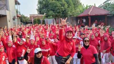 Semarak peringatan HUT ke-81 RI, Sri Ningsih Gelar senam  SICITA
