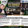 Hermawan Ucapkan Selamat atas Sumpah 173 Advokat PERADI Bandar Lampung: Jaga Soliditas dan Kehormatan Profesi