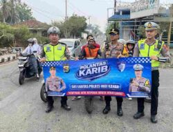 Beri Rasa Aman Warga di Jam Sibuk, Polres Way Kanan Intensifkan Strong Point Pagi