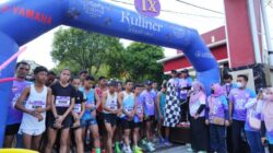 Rektor Unila Lepas Peserta Smanila  Run 5K Pada Peringatan Ulang Tahun ke-45 SMA YP Unila