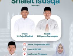 Dampak Dari Kekeringan dan Abu Vulkanik Anak Gunung Krakatau Pemkab Pringsewu Gelar Shalat Istisqa