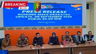 Besok Sekolah di Lampung Tetap Daring , Gunung Anak Krakatau Kembalu Erupsi, Ada Potensi Hujan Abu