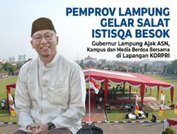 Gubernur Lampung Ajak ASN.Kampus dan Media Berdoa Bersama dilapangan Korpri