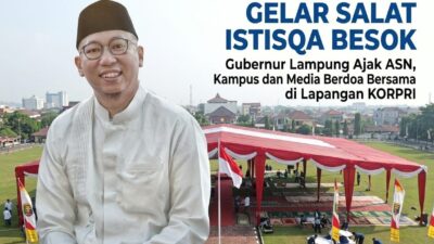 Gubernur Lampung Ajak ASN.Kampus dan Media Berdoa Bersama dilapangan Korpri