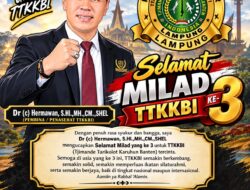Dr. (c) Hermawan Sampaikan Ucapan Selamat Milad yang ke-3 Untuk TTKKBI