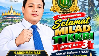 H.Arohman R.SE Pimprus Redaksi Tinta Informasi Berita Sampaikan Ucapan Selamat Milad ke-3 TTKKBI