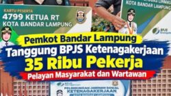 Walikota  Gelontorkan 35.193 Pekerja Dilindungi BPJS Ketenagakerjaan, Pemkot Bandar Lampung Bidik Wartawan dan Pekerja Rentan