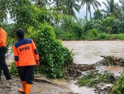 *BANJIR BANDANG TERJANG KOTA AGUNG BARAT TANGGAMUS, TANGGUL WAY BELU JEBOL 200 METER, RATUSAN RUMAH DAN SD TERENDAM*