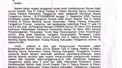 Pemkab Tanggamus Akan Bangun RSUD Tipe D Di Talang Padang