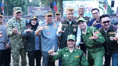 Pangdam XXI/RI Kuatkan Sinergi Di Apel Akbar Kemah Bakti Satya Satlinmas