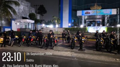Patroli Janji Jaga Detasemen Gegana Satbrimob Polda Lampung Pastikan Keamanan Masyarakat di Malam Hari