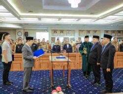Sekda Prov Lampung Marindo Kurniawan Melantik Dua Pejabat Pimpinan Tinggi Pratama Gadriyanto Abung dan Lukman Pura