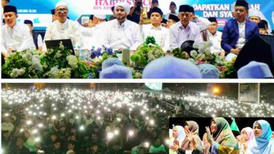 Ribuan Umat Muslim Berbagai Penjuru  di Provinsi Lampung  Padati Acara Pringsewu Bershalawat
