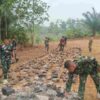 Demi Akses Pendidikan yang Lebih Baik, Satgas TMMD ke-130 dan Warga Gunung Sangkaran Berjibaku Bangun Jalan