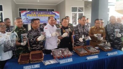 LANAL LAMPUNG GAGALKAN PENYELUNDUPAN 4.364 PCS CARTRIDGE LIQUID VAPE DIDUGA MENGANDUNG ZAT NARKOTIKA DI PELABUHAN ASDP BAKAUHENI*