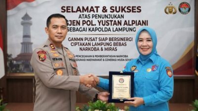 Brigjen Pol. Yustan Alpiani Jadi Kapolda Lampung, Ketum GANMN Pusat Dr. Hj. Anita Putri SH, M.Pd Ucapkan Selamat dan Siap Bersinergi