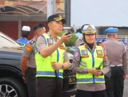 Kapolresta Bandar Lampung Turun ke Jalan, Pantau Strong Point Pagi di Tugu Adipura