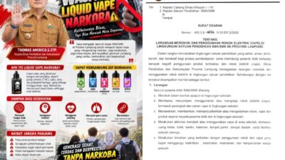 Disdikbud Lampung Larang Siswa Merokok dan Menggunakan Vape, Sekolah Diminta Perketat Pengawasan