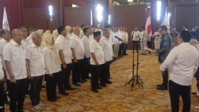 Ketua umum DPP LPM RI Doli Kurnia Tanjung Lantik pengurus DPD LPM Lampung Di Horison Hotel